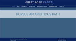 Desktop Screenshot of greatroadcapital.com